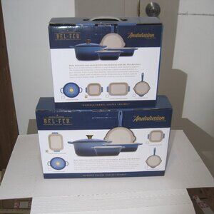 2 NEW Double Coated Ceramic Casseroles BEL-FER